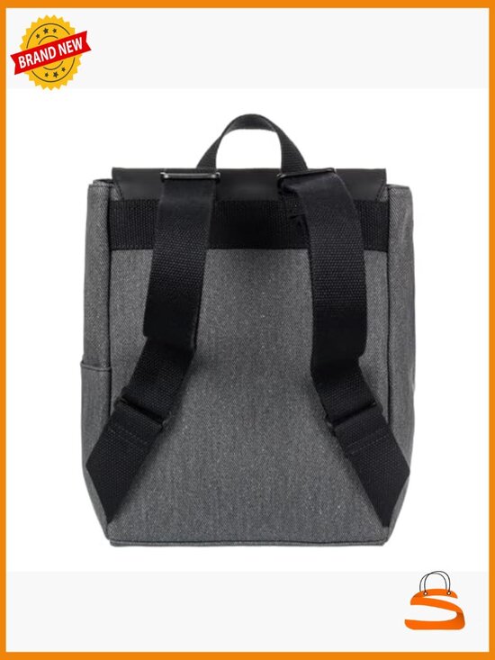 Small Cotton Backpack with Flap Closure and Tablet Sleeve